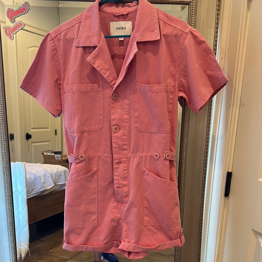 Pistola Pink Short Sleeve Romper